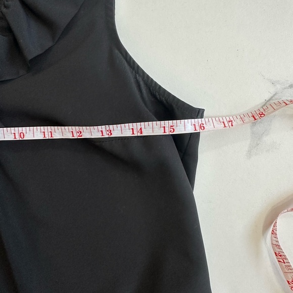 Mud Pie Black Top | Ruffle Collar Sleeveless Top | Size Small Women’s Blouse EUC - Picture 4 of 7